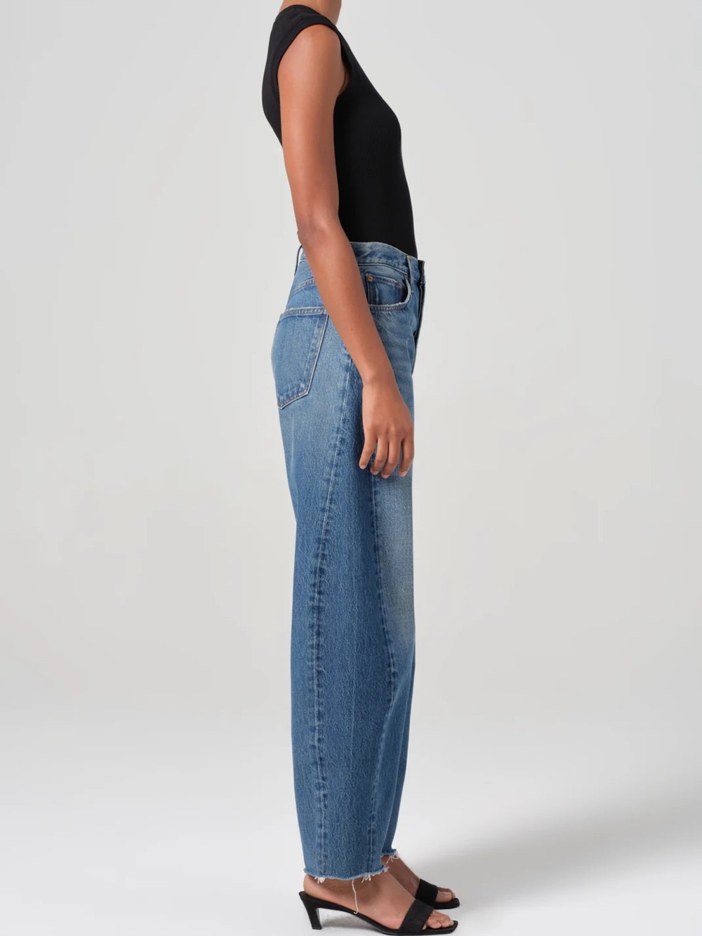 AGOLDE Luna Pieced High Rise Barrel Jeans Split Wash 28 - Picture 4 of 8